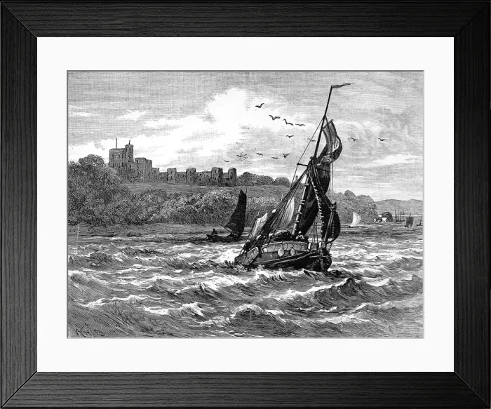 Framed Print : Sailing Barge off Norris Castle, Isle of Wight, 1833 Framed Print : Sailing Barge off Norris Castle, Isle of Wight, 1833