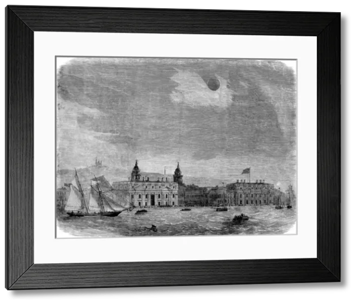 Framed Print : Solar Eclipse over Greenwich, London, 1858 Framed Print : Solar Eclipse over Greenwich, London, 1858