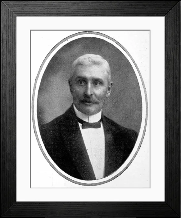 Framed Print : The master of the Ortega, who saved his ship from a German cruiser: Captain D Framed Print : The master of the Ortega, who saved his ship from a German cruiser: Captain D