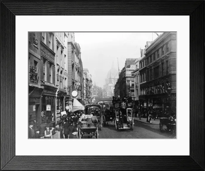 Framed Print : Fleet Street, London, c. 1880 Framed Print : Fleet Street, London, c. 1880