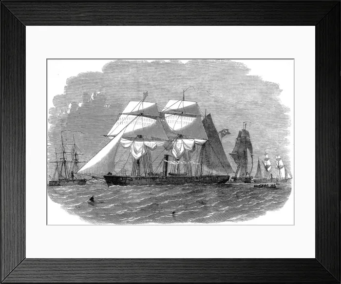Framed Print : Brazilian Gun-boat Squadron, 1858 Framed Print : Brazilian Gun-boat Squadron, 1858