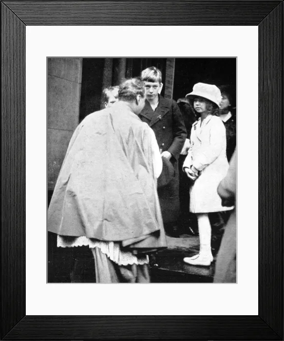 Framed Print : King Alberts Fete day: The royal Belgian children at Westmi Framed Print : King Alberts Fete day: The royal Belgian children at Westmi