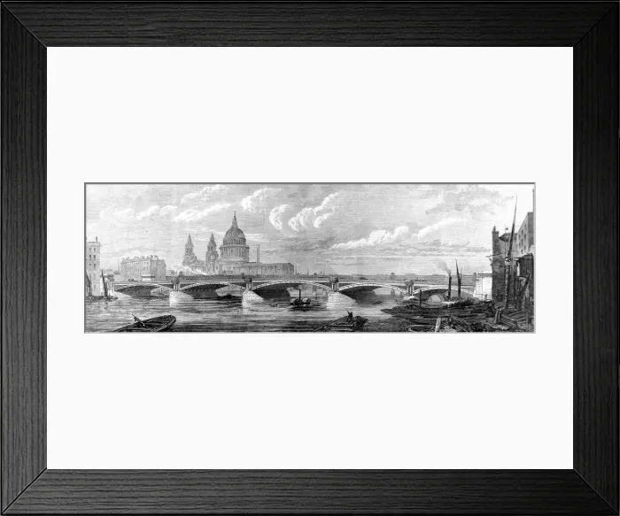 Framed Print : Blackfriars Bridge, London, 1869 Framed Print : Blackfriars Bridge, London, 1869