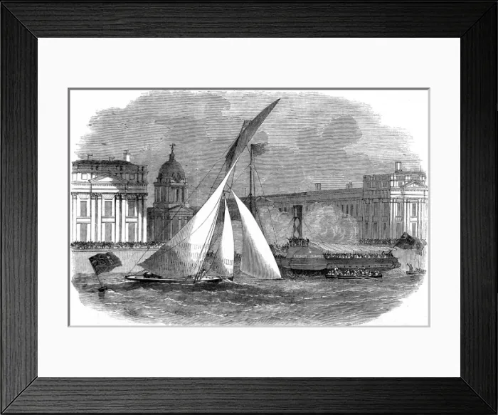 Framed Print : The Finish of the Royal London Yacht Club Match, Greenwich Framed Print : The Finish of the Royal London Yacht Club Match, Greenwich