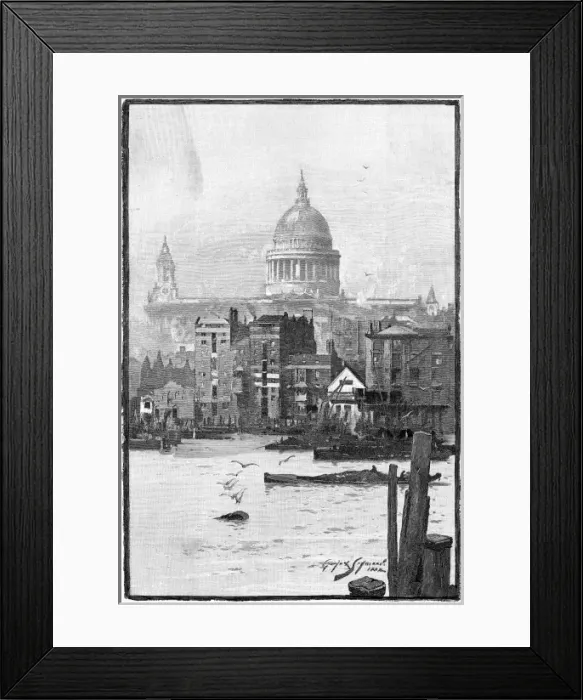 Framed Print : Thames at St Pauls Framed Print : Thames at St Pauls