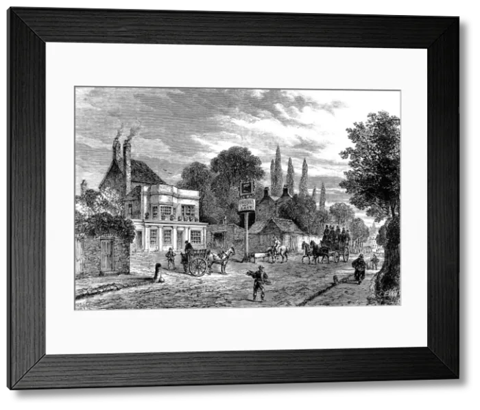 Framed Print : The Bull and Last Inn, Kentish Town, 19th century Framed Print : The Bull and Last Inn, Kentish Town, 19th century