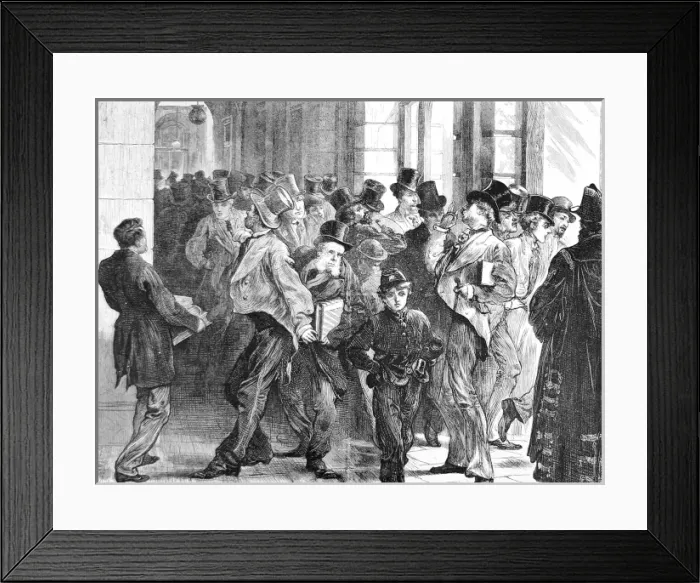 Framed Print : Crowd in the City of London, 1871 Framed Print : Crowd in the City of London, 1871