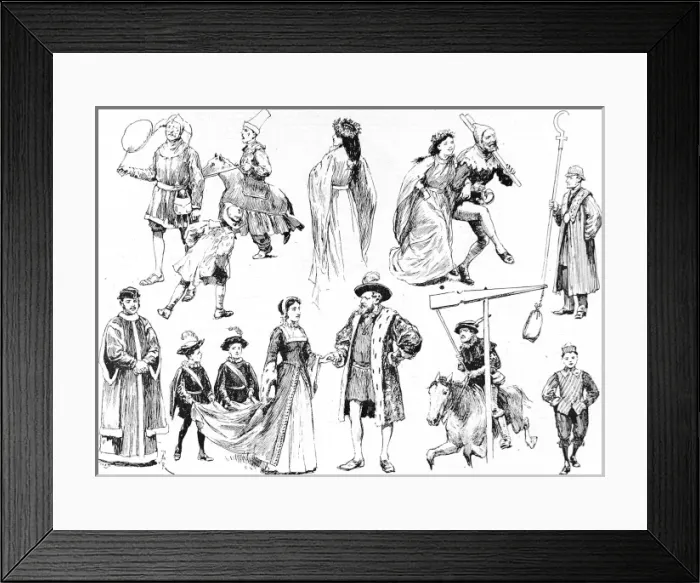 Framed Print : May Day Procession at St. Mary Cray, Kent, 1891 Framed Print : May Day Procession at St. Mary Cray, Kent, 1891