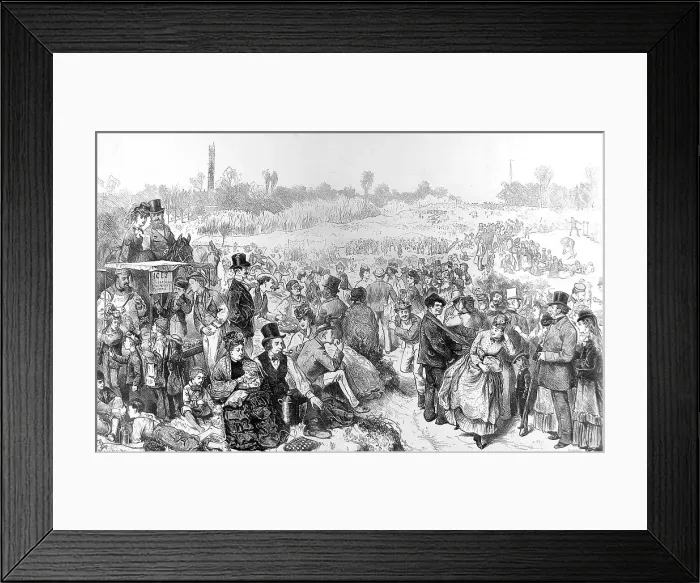 Framed Print : Holiday-makers on Hampstead Heath, London, 1872