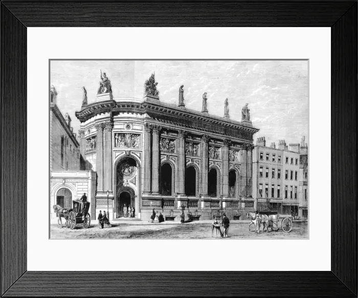 Framed Print : The Bank of England in Threadneedle Street, London, 1866 Framed Print : The Bank of England in Threadneedle Street, London, 1866