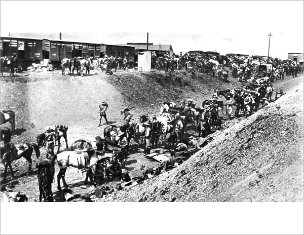 The war in South Africa, where railways and armoured trains were much used
