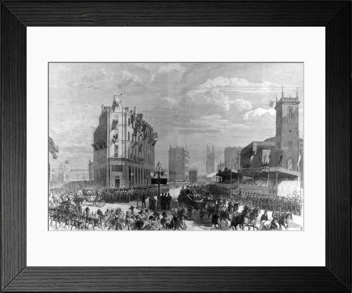 Framed Print : Queen Victoria opening the Holborn Valley Viaduct, 1869
