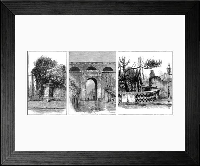 Framed Print : Highgate Archway, London, 1886 Framed Print : Highgate Archway, London, 1886