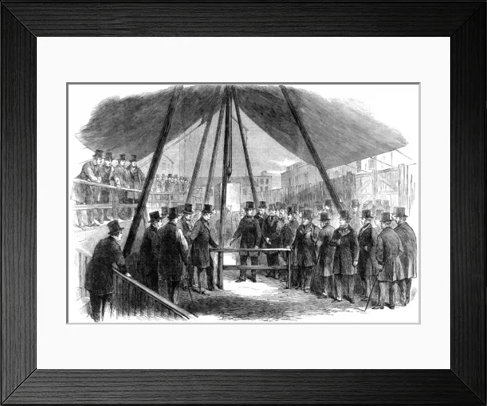 Framed Print : Lord Berners laying the foundation stone of the Agricultural Framed Print : Lord Berners laying the foundation stone of the Agricultural