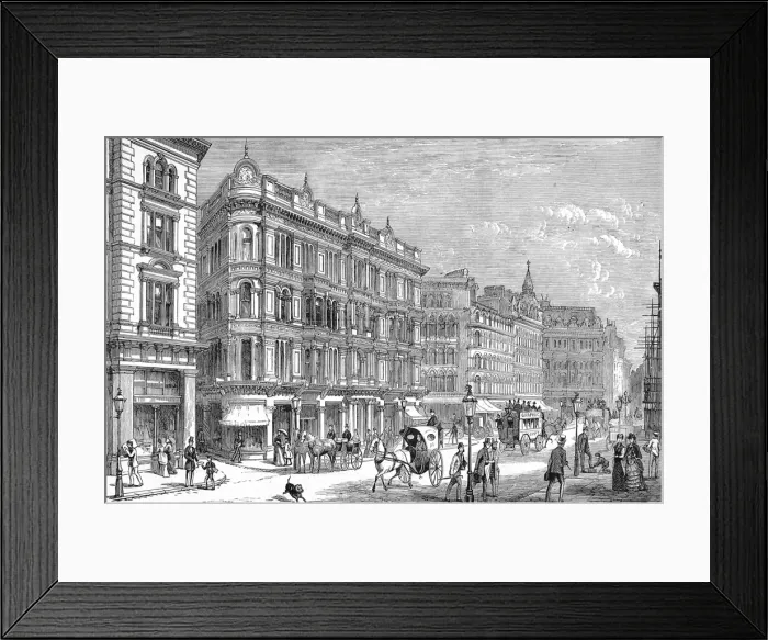 Framed Print : Queen Victoria Street, London, 1874 Framed Print : Queen Victoria Street, London, 1874