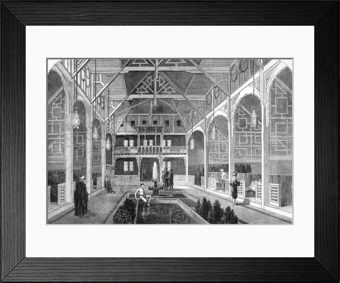 Framed Print : Turkish Baths, Jermyn Street, London, 1862 Framed Print : Turkish Baths, Jermyn Street, London, 1862