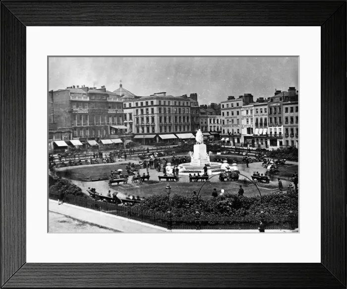 Framed Print : Leicester Square, London, c. 1880 Framed Print : Leicester Square, London, c. 1880