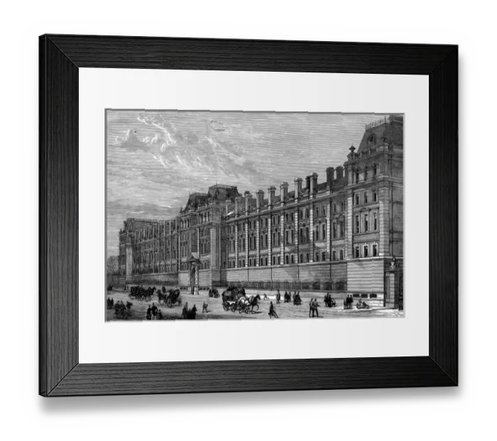 Framed Print : Horseguards Cavalry Barracks, Knightsbridge, 1880 Framed Print : Horseguards Cavalry Barracks, Knightsbridge, 1880