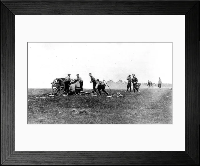Framed Print : Russian artillery in action near Przemysl