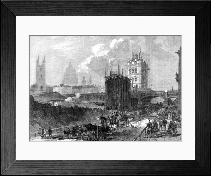 Framed Print : Holborn Vallley Viaduct, London, 1869 Framed Print : Holborn Vallley Viaduct, London, 1869