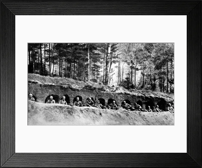 Framed Print : German soldiers in their rabbit-warren dug-outs in the Argonne Framed Print : German soldiers in their rabbit-warren dug-outs in the Argonne
