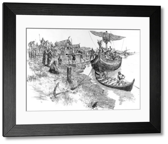 Framed Print : The Danish Aldwych Settlement, 11th century Framed Print : The Danish Aldwych Settlement, 11th century