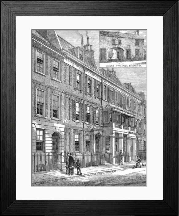 Framed Print : Cheyne Row, Chelsea, 1881 Framed Print : Cheyne Row, Chelsea, 1881