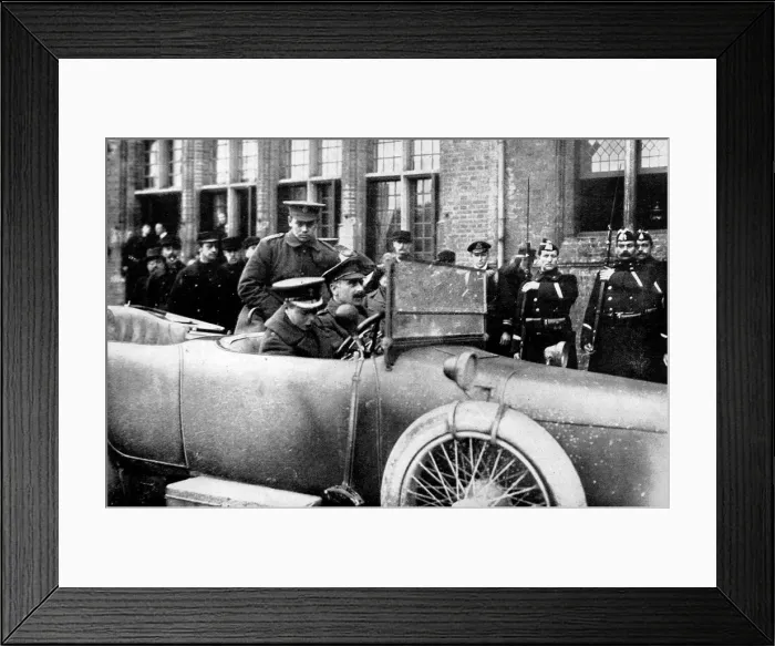 Framed Print : After King Georges review: The Prince of Wales (driving) and Prince Alexander of Teck returning Framed Print : After King Georges review: The Prince of Wales (driving) and Prince Alexander of Teck returning