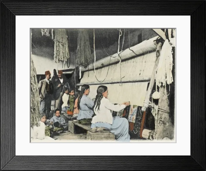 Framed Print : Carpet Production at Kula Framed Print : Carpet Production at Kula