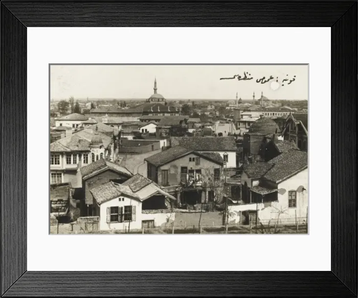 Framed Print : Konya, Turkey - Panoramic view with Ottoman script Framed Print : Konya, Turkey - Panoramic view with Ottoman script