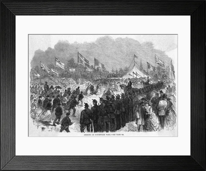 Framed Print : Southwark Park Opened Framed Print : Southwark Park Opened
