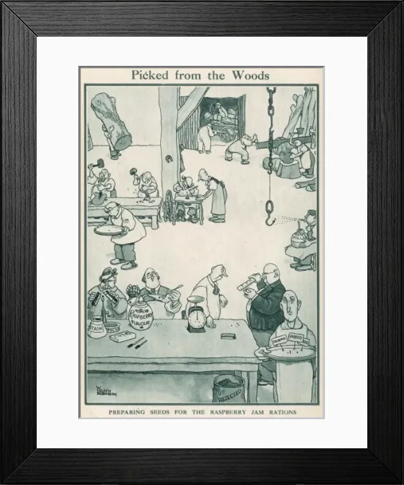 Framed Print : Preparing Seeds for Raspberry Jam rations Framed Print : Preparing Seeds for Raspberry Jam rations