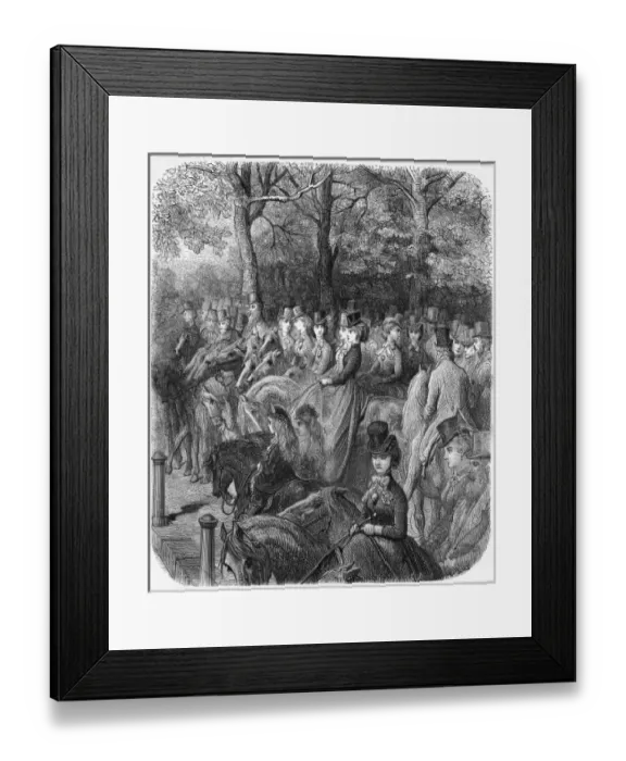 Framed Print : Hyde Park 1870 Framed Print : Hyde Park 1870