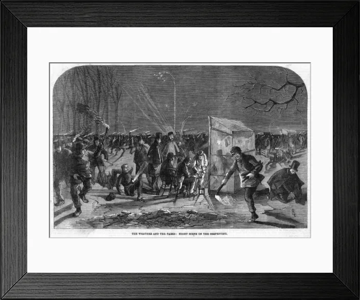 Framed Print : Skating on Serpentine Framed Print : Skating on Serpentine