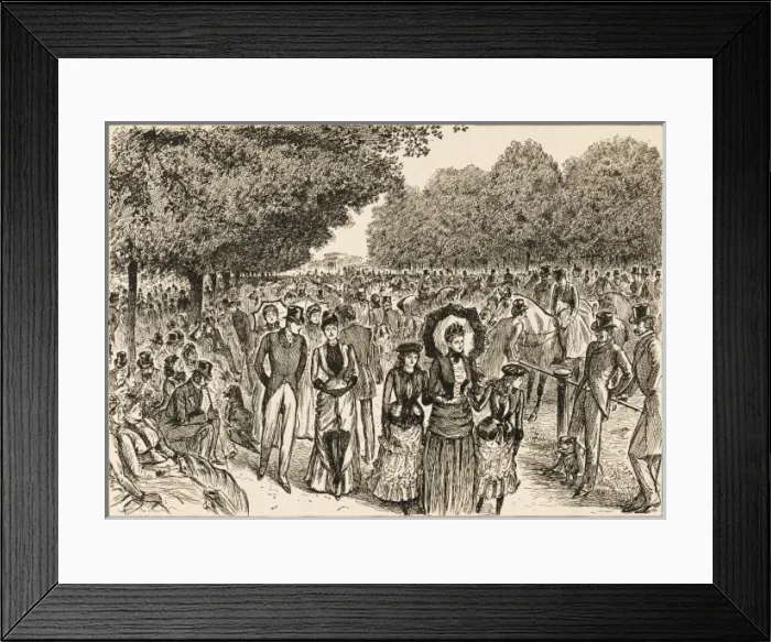 Framed Print : Hyde Park 1885 Framed Print : Hyde Park 1885