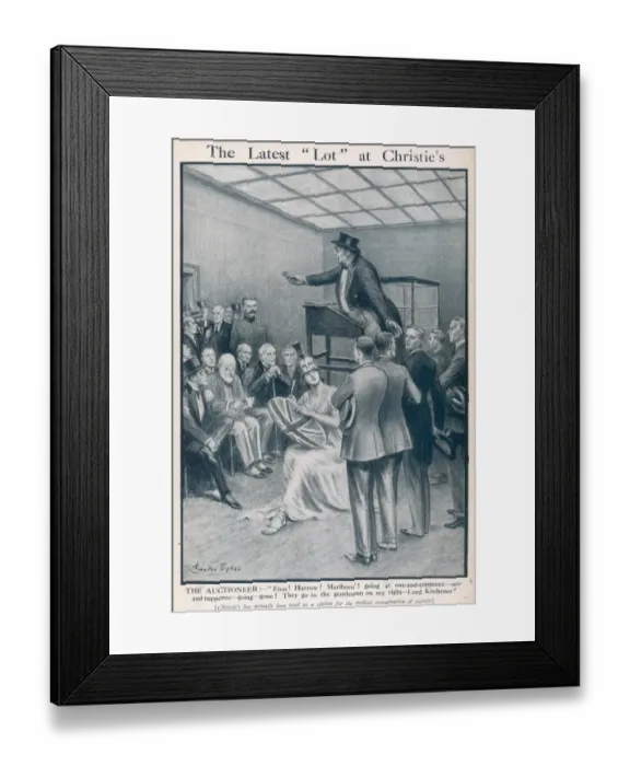 Framed Print : The Latest Lot at Christies