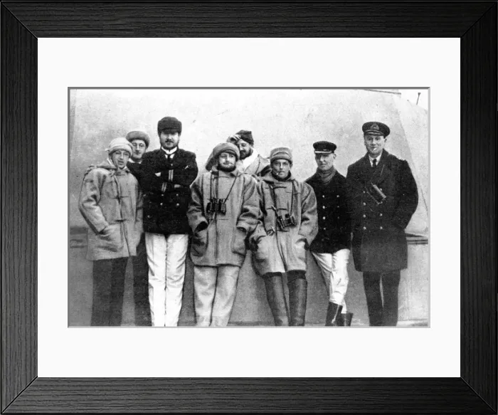 Framed Print : Officers of the Dreadnought wearing war winter kit for active service Framed Print : Officers of the Dreadnought wearing war winter kit for active service