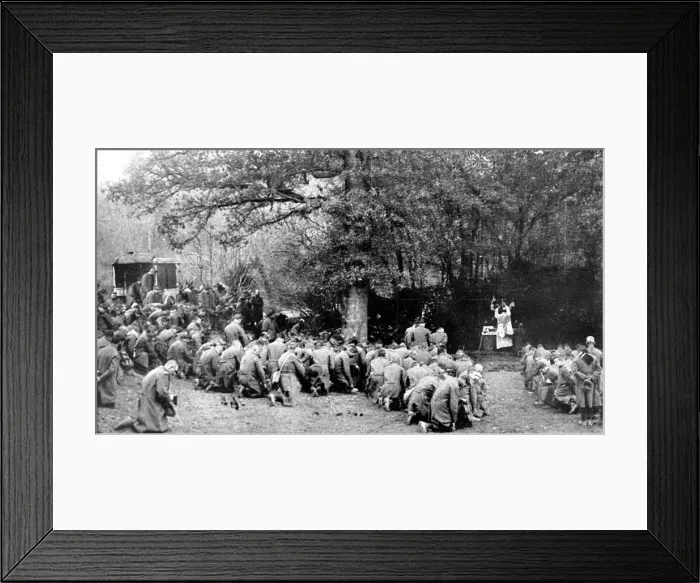 Framed Print : The French army celebrating Mass at the front Framed Print : The French army celebrating Mass at the front