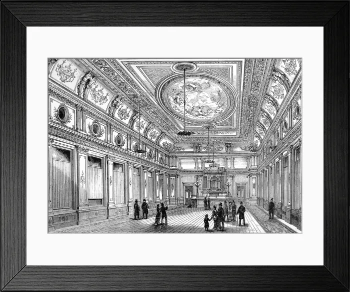 Framed Print : Interior of Holborn Townhall, London, 1880 Framed Print : Interior of Holborn Townhall, London, 1880