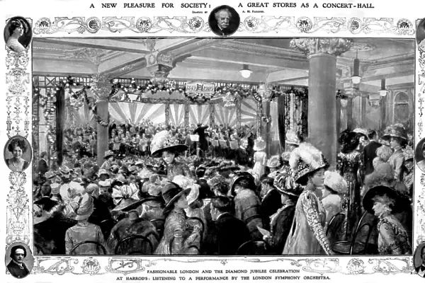 The London Symphony Orchestra playing at Harrods, London, 19