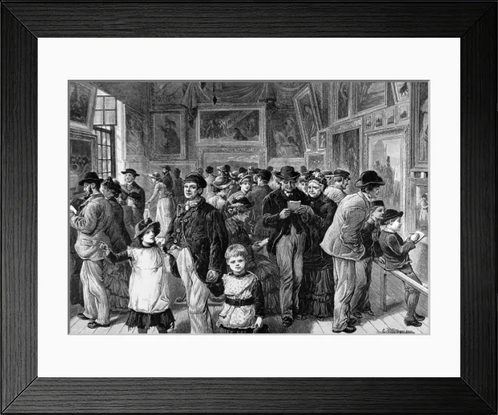 Framed Print : Art Exhibition in Whitechapel, London, 1884 Framed Print : Art Exhibition in Whitechapel, London, 1884