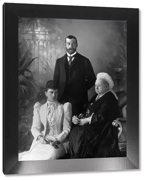Queen Victoria with King George and Queen Mary, 1893