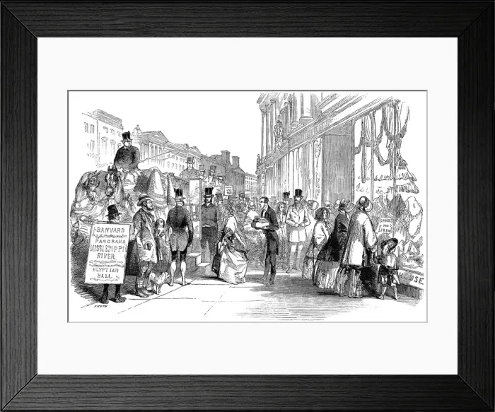 Framed Print : Shopping in Regent Street, London, 1849 Framed Print : Shopping in Regent Street, London, 1849