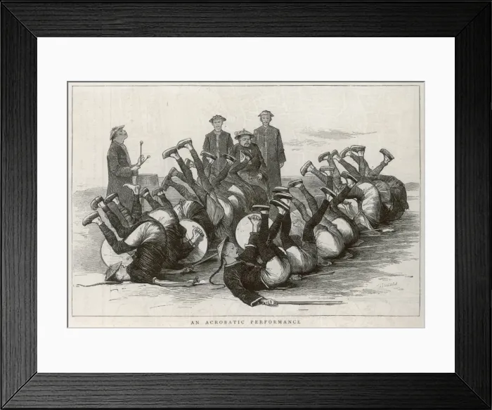 Framed Print : Chinese Soldiers rolling forward Framed Print : Chinese Soldiers rolling forward