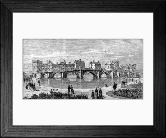 Framed Print : The Old Tyne Bridge at the Royal Jubilee Exhibition, 1887 Framed Print : The Old Tyne Bridge at the Royal Jubilee Exhibition, 1887