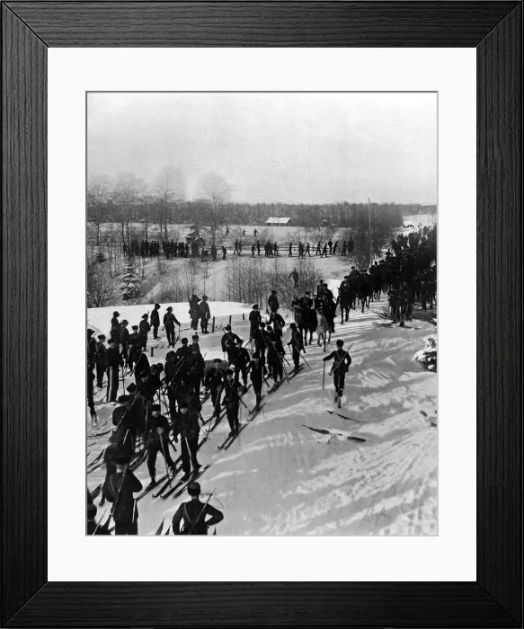 Framed Print : Norwegian Ski troops near Christiania, 1905 Framed Print : Norwegian Ski troops near Christiania, 1905