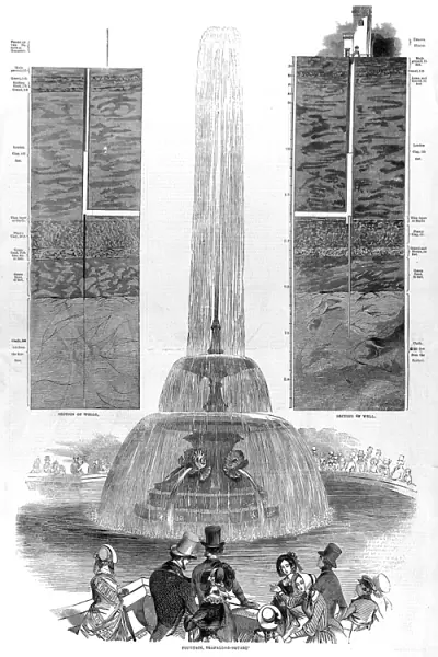 Trafalgar Square Fountain, London, 1845