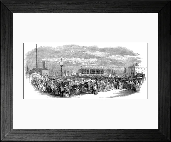 Framed Print : The Hustings on Kennington Common, London, 1852 Framed Print : The Hustings on Kennington Common, London, 1852