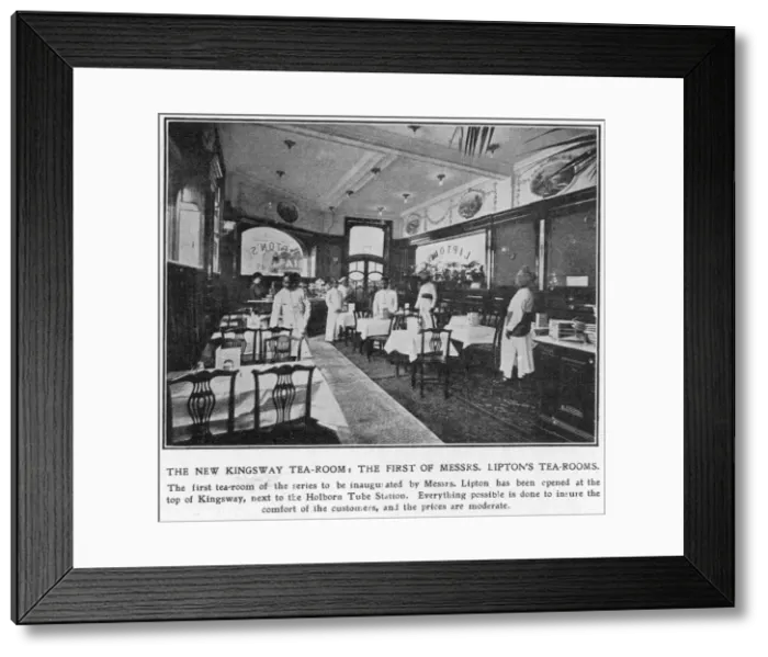Framed Print : Liptons Tea-Room, Kingsway, London, 1908 Framed Print : Liptons Tea-Room, Kingsway, London, 1908