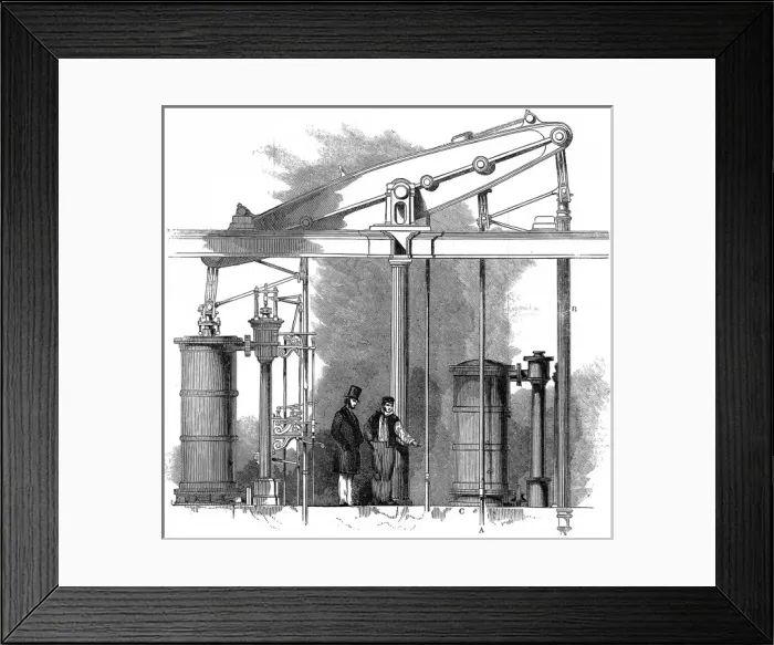 Framed Print : The Pumping Engine for Trafalgar Square Fountains, London, 1 Framed Print : The Pumping Engine for Trafalgar Square Fountains, London, 1